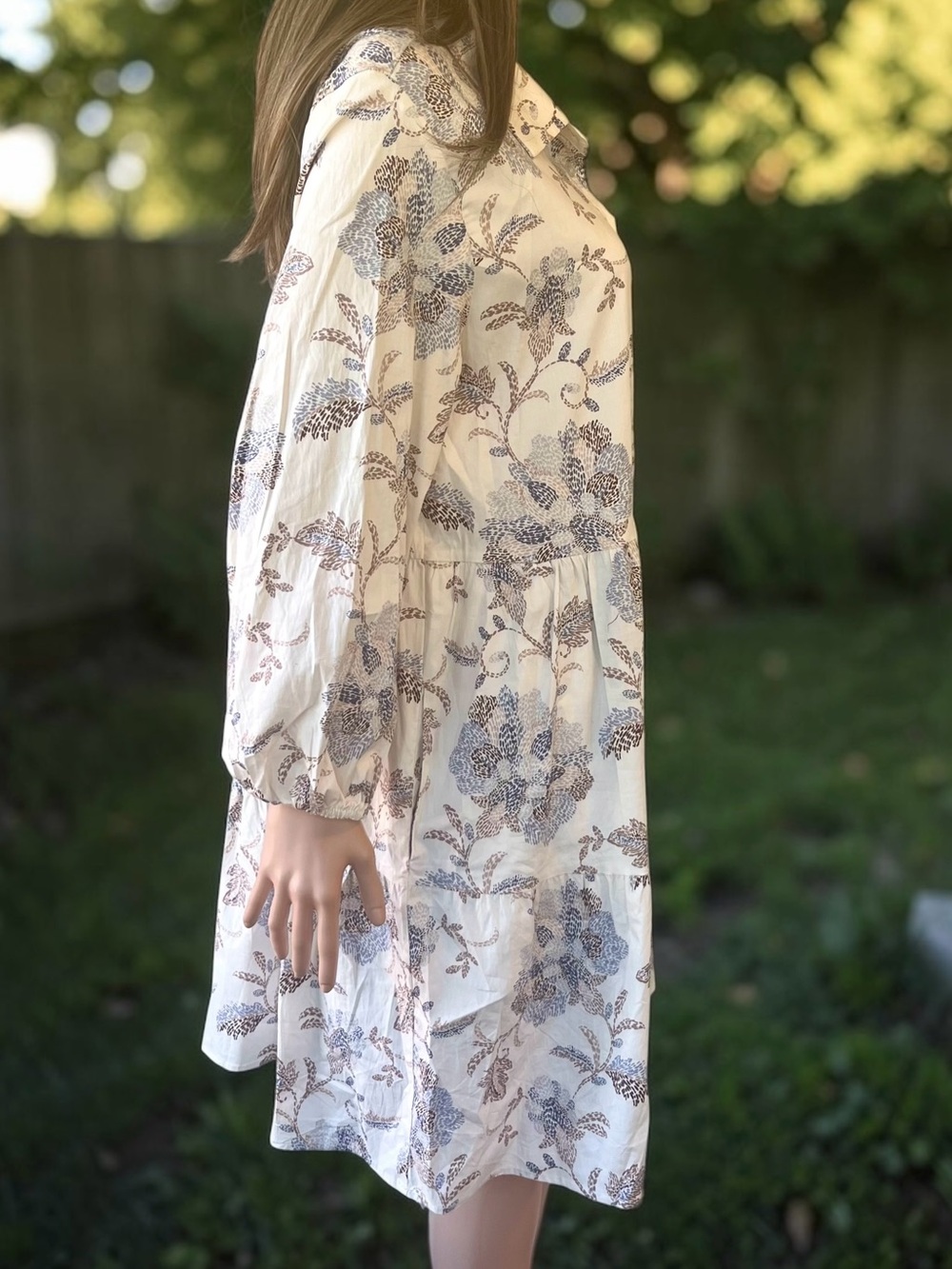 Rachel Zoe Floral Shirt Dress Size XL Boho Cottagecore Beach Botanical Pockets - Picture 6 of 7